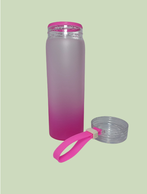 Botella vidrio esmerilado