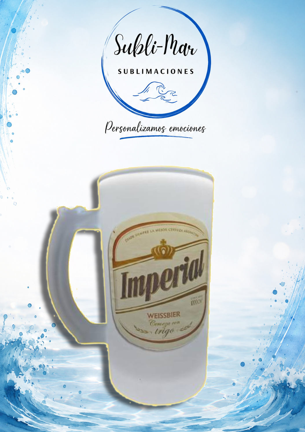 jarro chopp vidrio esmerilado - Imagen 7