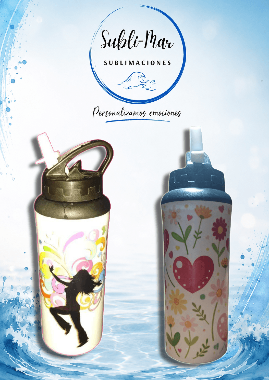 Botella Plástica Deportiva Personalizada con Pico - Imagen 3