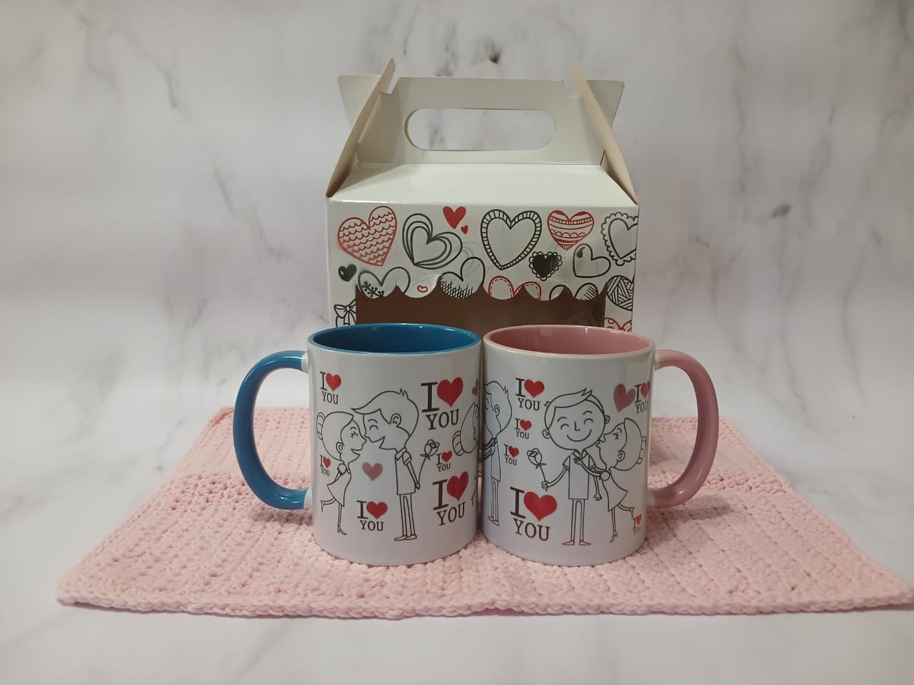 Taza de Cerámica con Interior y Asa de Color Personalizada
