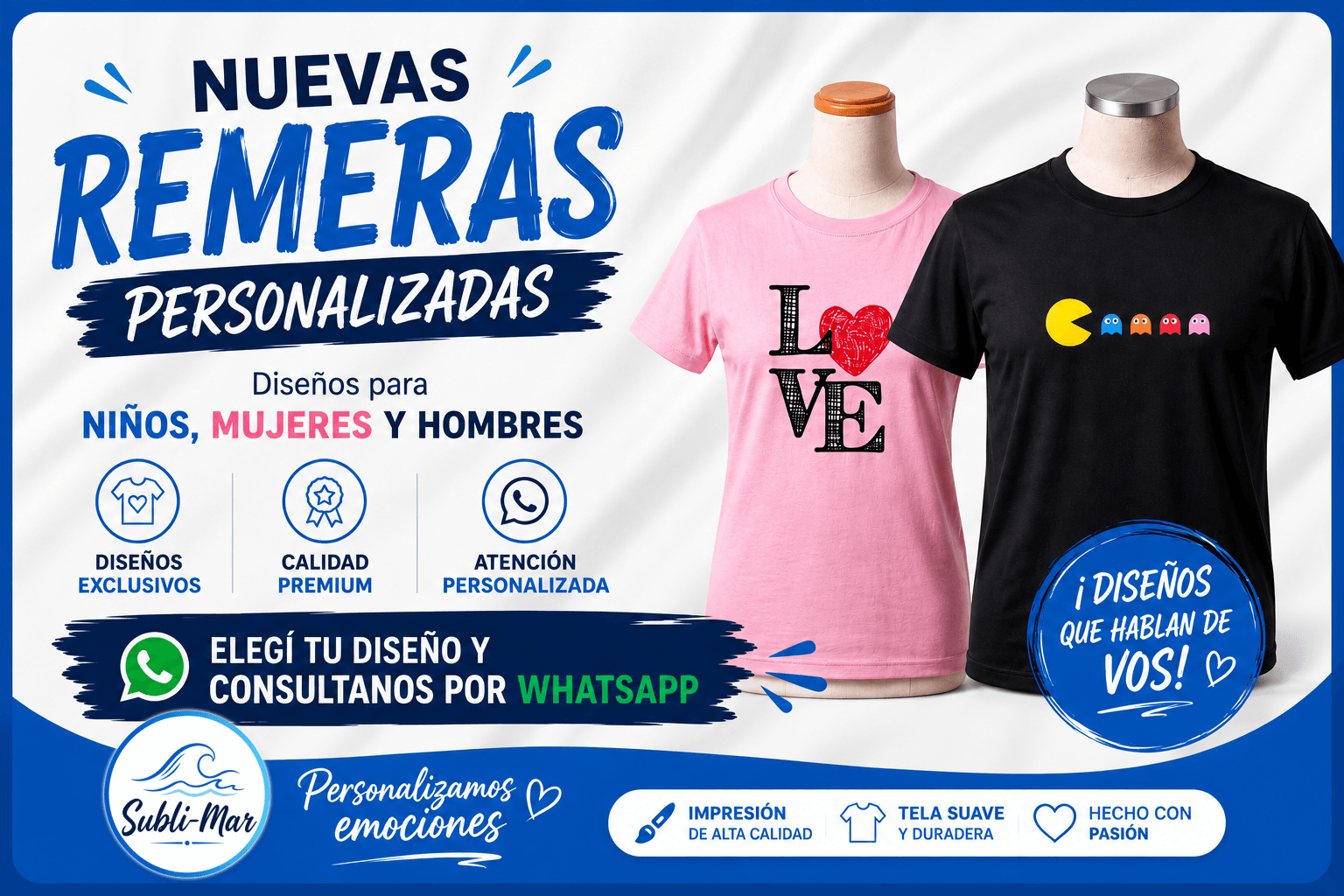 Remeras personalizadas Subli-Mar